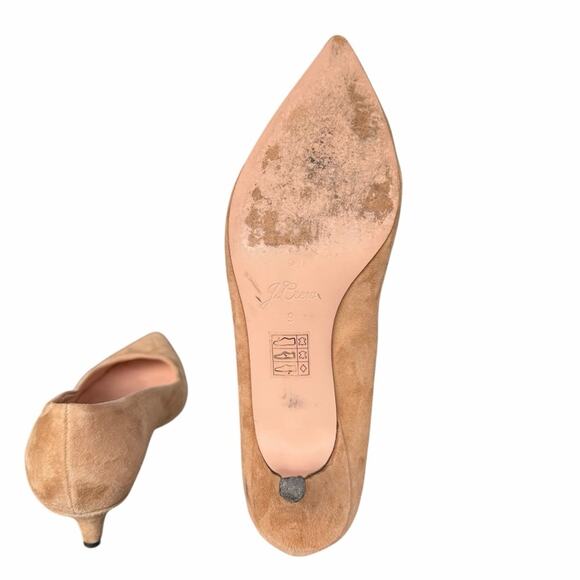 J.Crew Dulci Kitten Heel Pointed Toe Pumps in Suede Leather Lining Pumps Size 9 - Picture 4 of 9